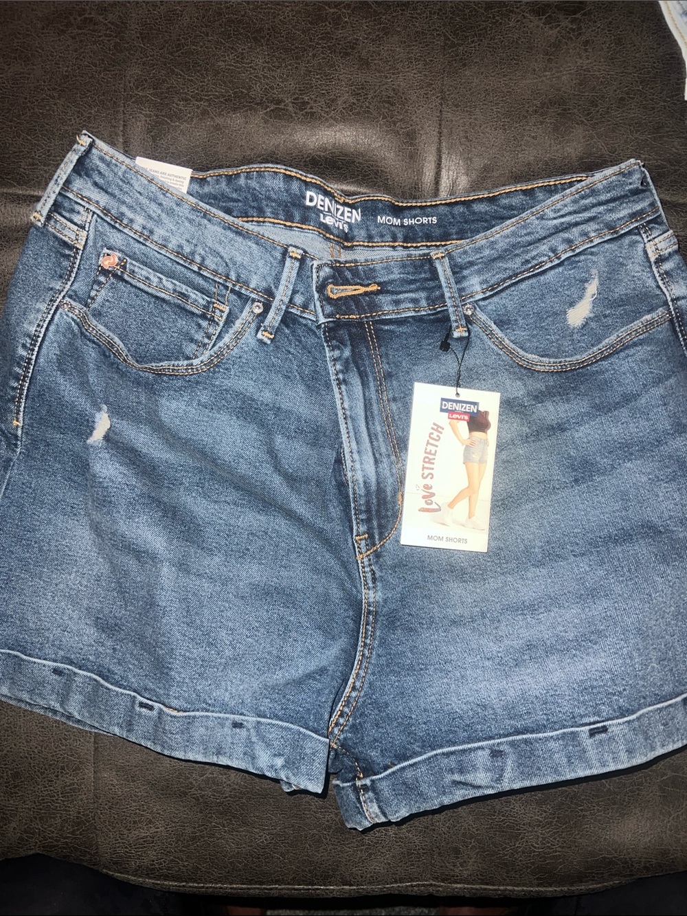 Denizen from Levi's Blue Mom Stretch Denim Shorts